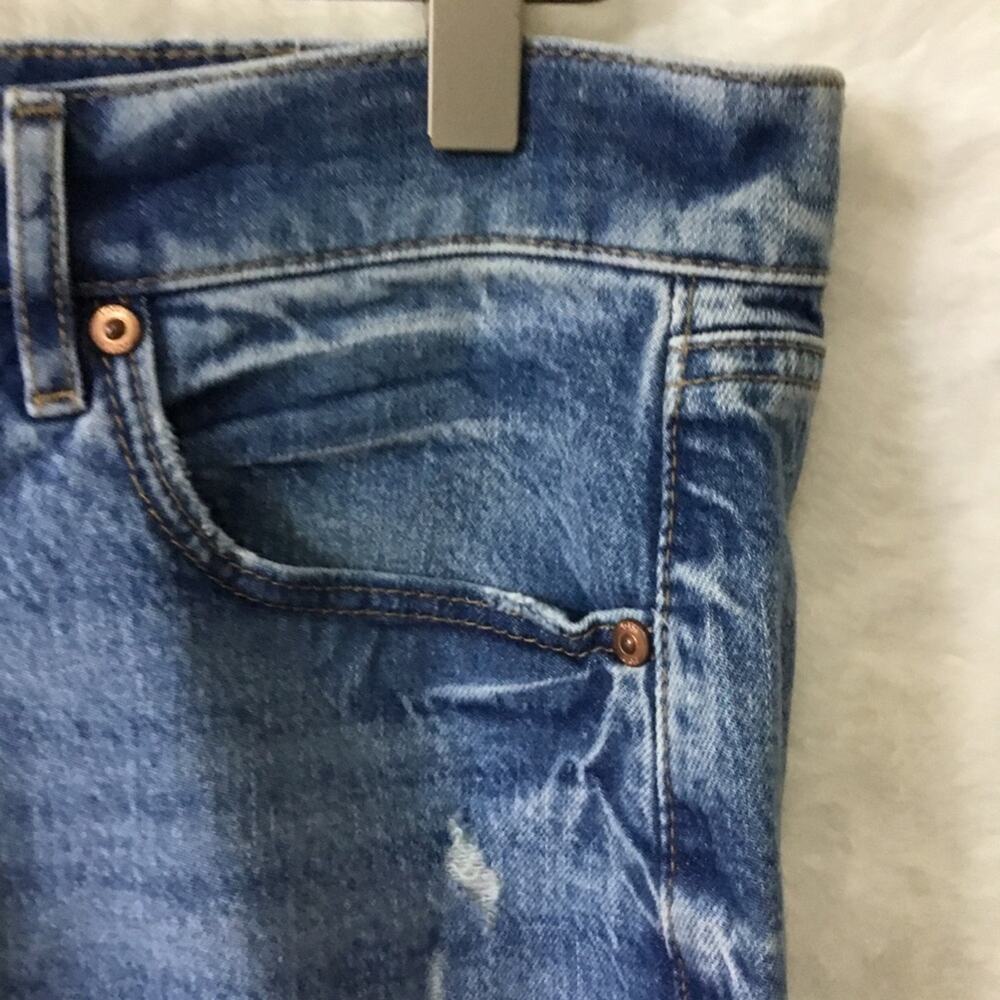 Loft Blue High Waist Straight Crop Jeans - Picture 2 of 16